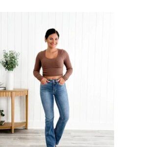 #1 NWT Holy Grail Tummy Control Dark Wash Jeans L(12 - 14)